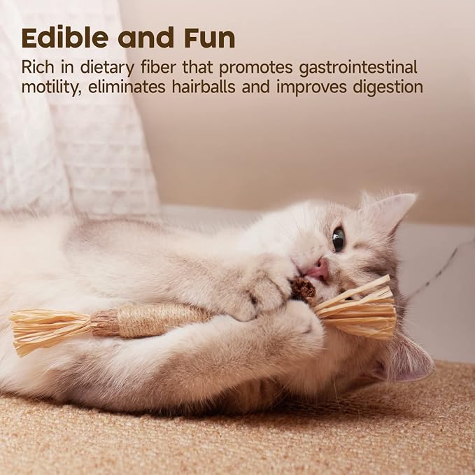 Potaroma 3 Pack Natural Silvervine Sticks Cat Toys, Catmint Silvervine Blend Sticks, Catnip Kittens Chew Toys Teeth Cleaning, Matatabi Dental Care Cat Treat Edible Kitty Lick Toys, Package May Vary - Image 3