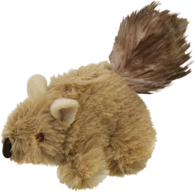 OurPet's PlayNSqueak Backyard Cat Toy Squeaking Squirrel, All Breed Sizes by OurPets