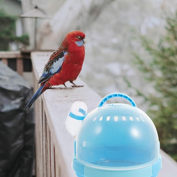 MERRYHAPY Portable Parrot Travel Cage with Shape, Lightweight Handheld Pet Bird Carrier with Galvanized Mesh Pad, Suitable for Budgerigar and Small Birds Outdoor Use