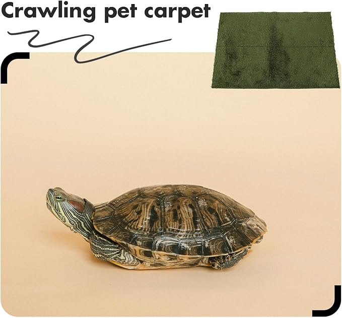 Reptile Carpet Mat for Bearded Dragon Lizard Tortoise Terrarium Bedding Portable Non-Adhesive Reptile Liner with Cushioning for Climbing Pets
