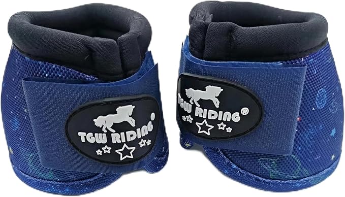 TGW RIDING 2520D Horse Bell Boots No-Turn Horse Bell Boots, Equine Ballistic Hoof Overreach Bell Boot, Pair