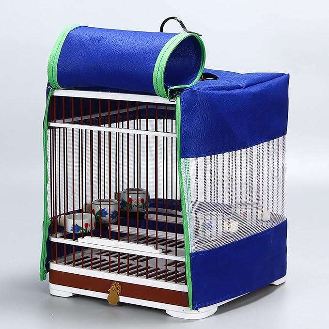 Bird Cages New Model Steel Shellfish Cage Embroidery Dianchin Jade Yellow Bird Accessories Bath Cage Spring Drawer Bird Carrier
