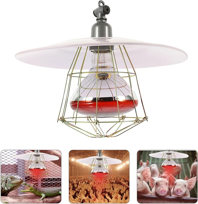 Totority 1pc Livestock Warming Lamp Kit High-Temperature Source for Reptiles and Livestock for Chickens Pigs and More Random Red