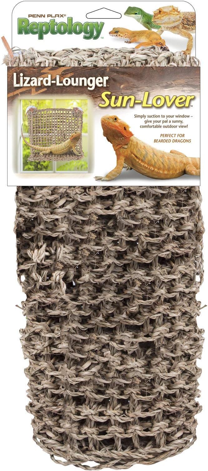 PENN-PLAX Reptology Lizard Lounger Sun Lover Basking Platform – 100% Natural Seagrass Fiber – Ideal for Bearded Dragons, Anoles, Geckos, and Other Reptiles