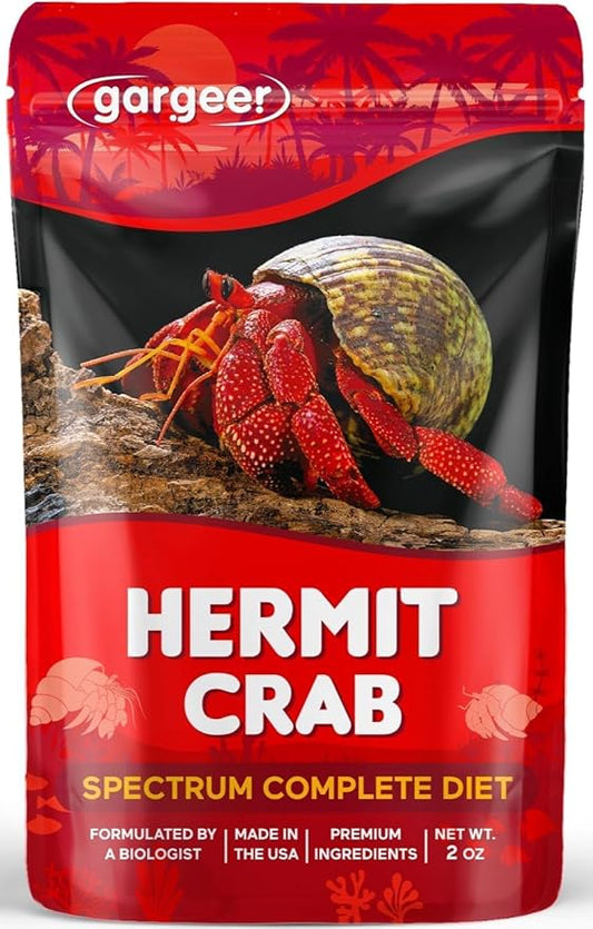 Gargeer 2oz Hermit Crab Spectrum Complete Diet. Easily Digested, Non-GMO Premium Ingredients Only. Strengthen, Beautify Crab’s Exoskeleton & Support All Nutritional and Immune System Needs