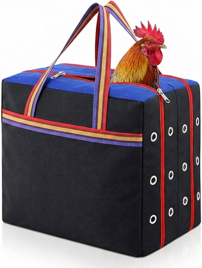 Gilprop Double Compartment Cage for Transporting Roosters, Galponeras Bolsa Jaulas para Gallos De Pelea, Double Maleta Cargador Carrier Case Chicken Crates Travel Competition Canvas Bag Fighting