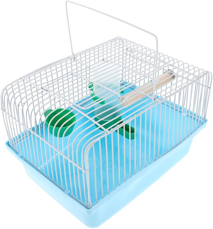 Portable Parakeet Carrier Cage: Small Bird Travel Cage with Water Dispenser Standing Perch and Food Tray for Parrots Conures Cockatiel and Lovebirds