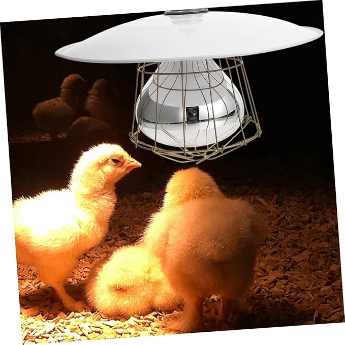 Heat Lamp Heater Chicken Light Bulb Heating Lamp Pet Reptile Stand Brooder Fixture Brooding Heat Preservation Poultry Thermostat Reptile Warm Keep Grey Glass