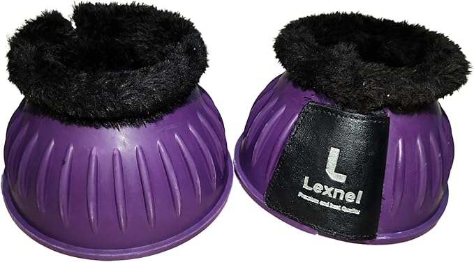 Rubber Bell Boots, Durable Bell Boots for Horse – Superior Hoof Protection and Comfort 1 Pair (Purple, X-Large)
