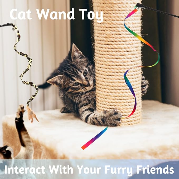 Kitten Toys Cat Toys Assortments, 26 Packs Cat Toys Variety Pack for Kitty, Cat Wand Toy, Cat Feather Toys, Cat Balls with Bells, Cat Mouse Toy, Catnip Toys for Indoor Cats - Image 7