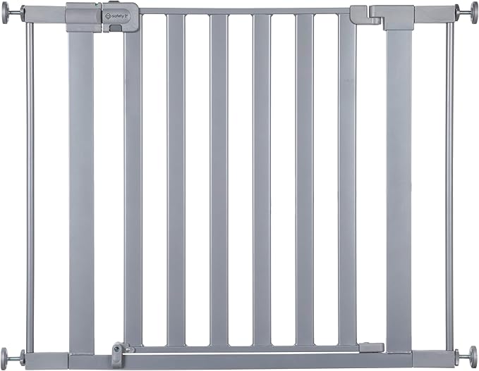 Safety 1st Walk Through Baby Gate with Door, Adjustable Pressure Mount Lift, Dog Gates, Fits 29"-38" Wide, 1-Pack, Silver