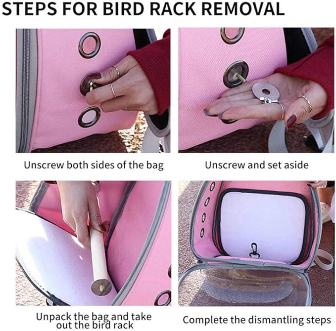 Bird Carriers Parrot Backpack Small Carrying Cage Outdoor Travel Comfortable Breathable Extensible Carrier Backbag 1Pcs Yellow