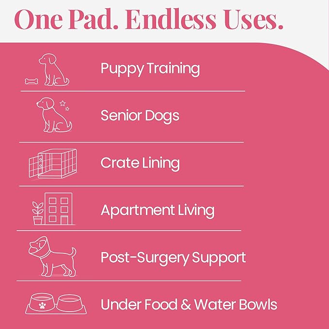 Pupiboo Disposable Dog and Cat Training Pads Highly Absorbent Pee Pads, Leak Proof Backing, for Housebreaking & Potty Training – 23x23 in (100 Count)