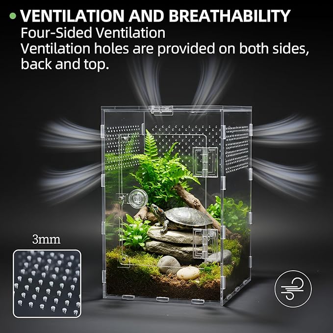 Jumping Spider Enclosure, 4.3''x4.7''x7.8'' Large Insect Terrarium, Praying Mantis Habitat, Large Insect Terrarium,Reptile Enclosure,Spider Habitat Caterpillar Habitat (4.3''x4.7''x7.8'')