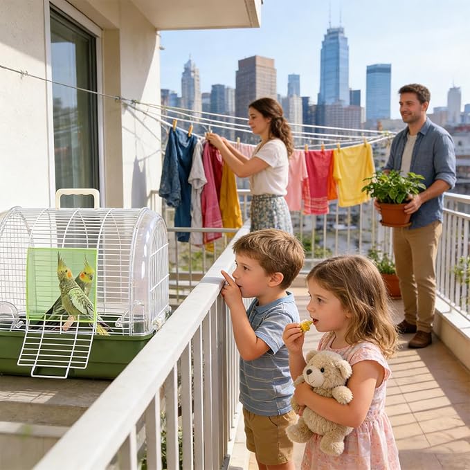 Small Bird Cage - Bird Travel Carrier with Handle - Small Parakeet Cage - for Indoor Outdoor Balcony Living Room Park Parakeet Conure Canary Lovebird