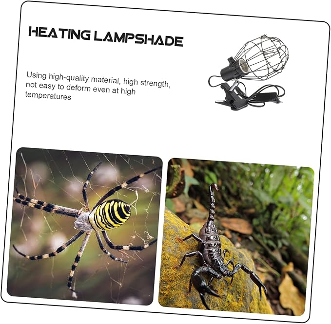 Happyyami 1pc Ceramic Heating Lamp Cover Clamp Reptile Light Fixture for Turtles and Other Pets Basking Light Versatile Heating for Various Animals
