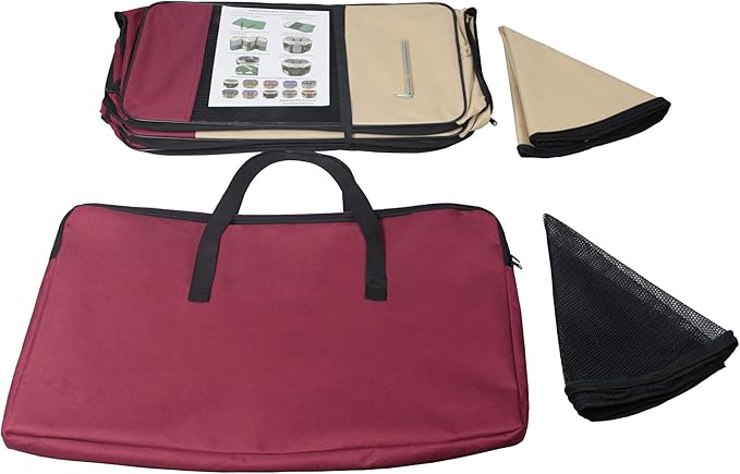 EliteField 2-Door Soft Pet Playpen (2 Year Warranty), Exercise Pen, Multiple Sizes and Colors Available for Dogs, Cats and Other Pets (36" x 36" x 24"H, Maroon+Beige)