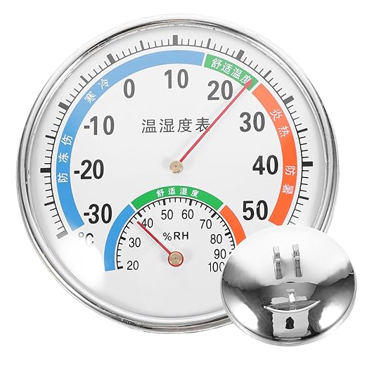 Reptile Thermometer and Hygrometer Dual Gauge for Terrarium Easy Read Color-Coded Humidity and Temperature Monitor for Reptile Tanks and Enclosures