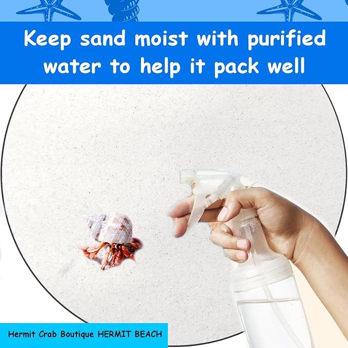 5 lbs. Hermit Crab Sand Substrate, All Natural Premium White Sand Mixture, for Hermit Crab Tanks
