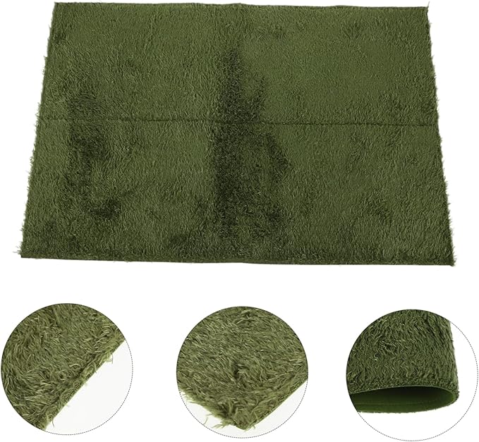 balacoo Reptile Carpet Mat for Tortoise and Lizard Non-Adhesive Substrate Liner Moisture Retentive Terrarium Bedding Faux Grass