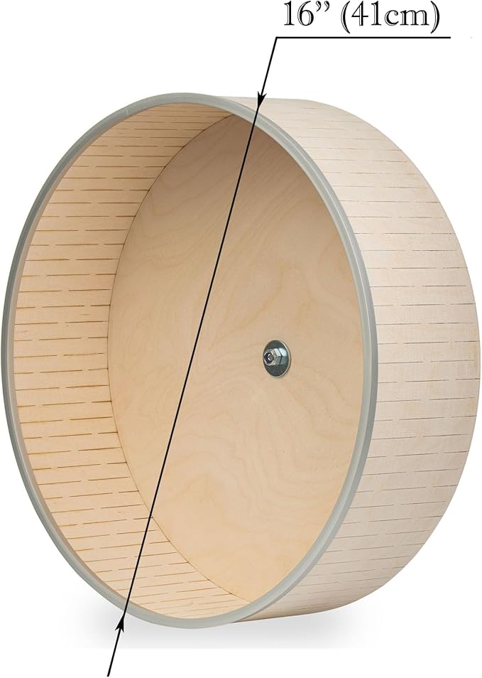 Silent 16" Exercise Wheel for Chinchillas & Pets. Anti-Chewing Metal Rims. Aesthetic Design