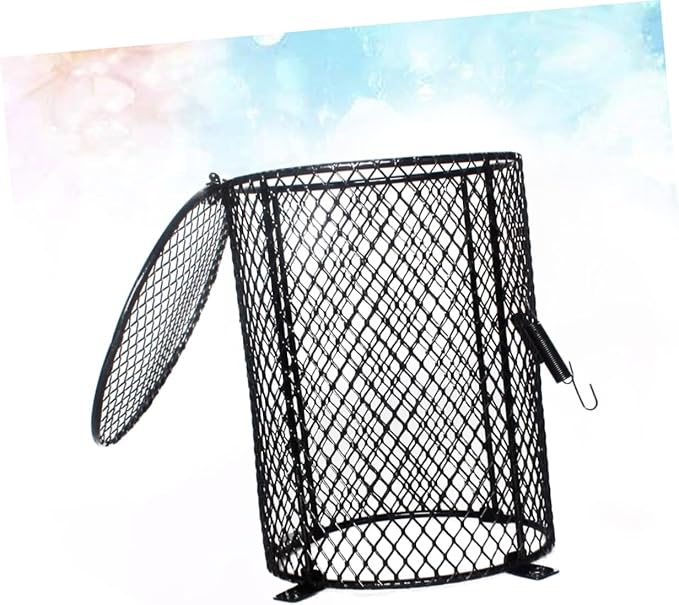Reptile Heat Lamp Shade Durable Round Protection Cover for Fluorescent Lights Prevents Burns Easy Installation for Turtles Lizards and Snakes