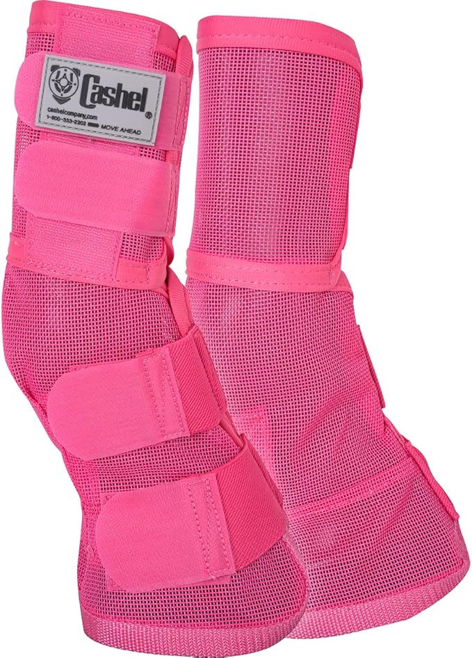 Cashel Crusader Horse Fly Leg Guards Warmblood Pink