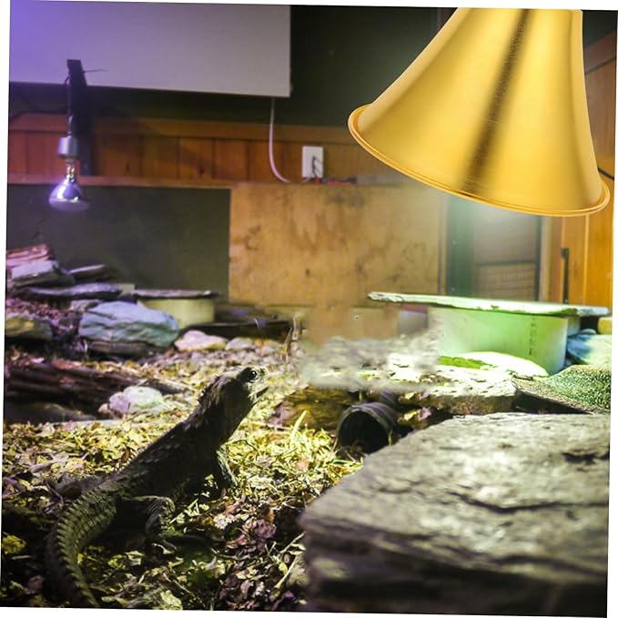 SUPVOX Retro Lamp Cover Accessories Deep Reptile Heating Lampshade Outdoor Lampshade Heat Lamp Bulbs Holder