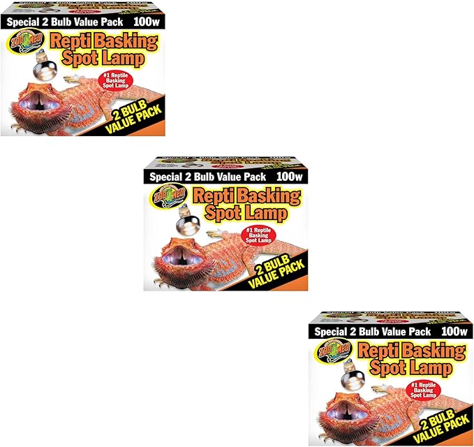 Zoomed Repti Basking Spot Lamp 100 Watts, 2 pk (Pack of 3)