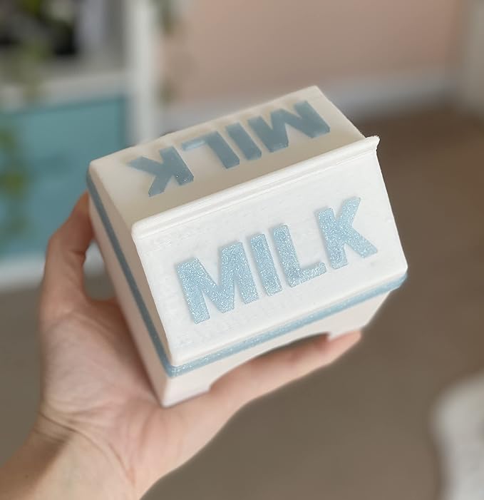Milk Carton Small Pet Hide - Kawaii Hideaway House - Great for Geckos, Hamsters, Frogs, Mice, Fish Tanks and More!