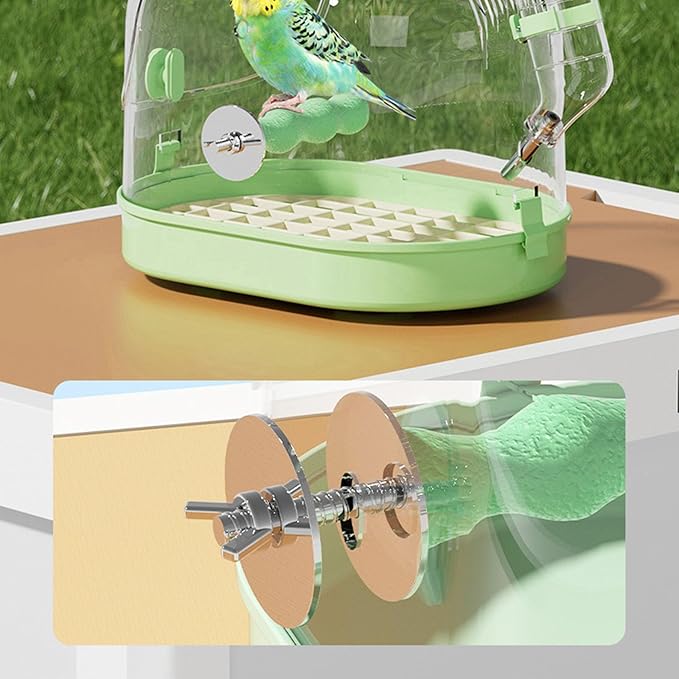 Clear Bird Cage for Travel Outdoor Bird Carriers Cage Ventilated Bird Parrots Travel Carriers Cage for Transport