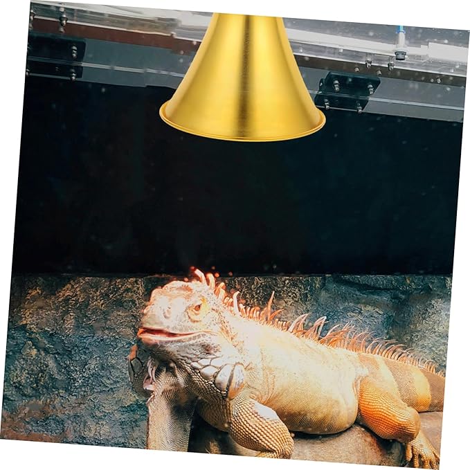 DECHOUS Retro Style Reptile Heat Lamp Dome Insulated Lampshade for Reptile Heating Light Removable Cover