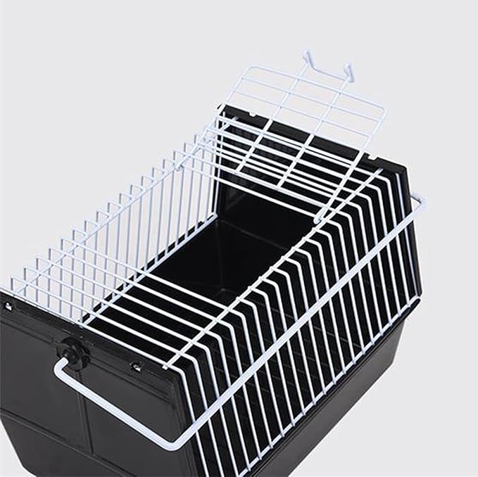 Breathable Small Bird Travel Cage with Feeding Cups, Portable Parrot & Cockatiel Carrier, Lightweight Travel Bag