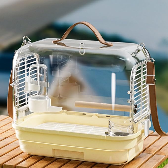 Bird Cage, Portable Bird Cages, Lightweight Waterproof Travel Bird Cage, Parrot Parakeet Carrier for Pets Outdoor and Shopping