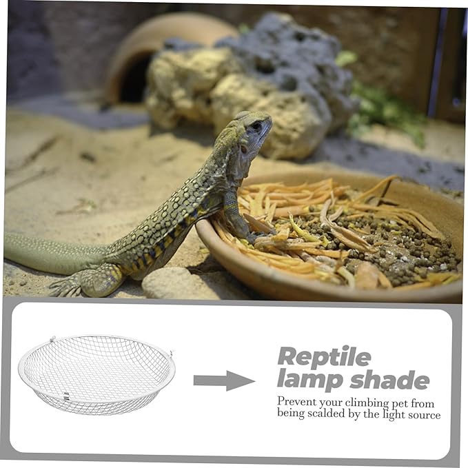 BESPORTBLE Reptile Lamp Cover Sturdy Material Heat Lamp Mesh for Lizard Terrarium Easy Install Lampshade Accessory for Reptile Tank