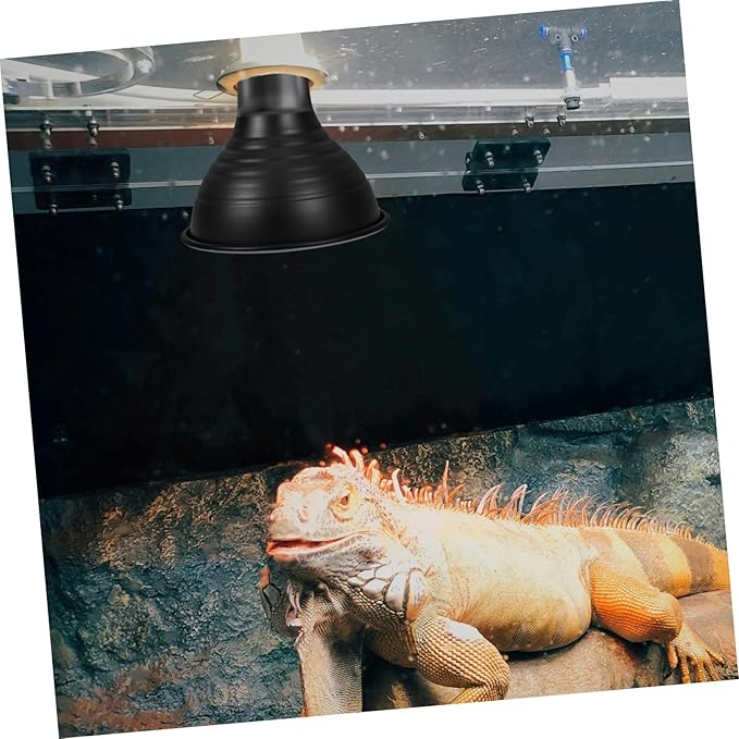 2pcs Reptile Reflector Lamp Cover for Terrariums for Lizards Snakes and Turtles Socket Easy Maintenance