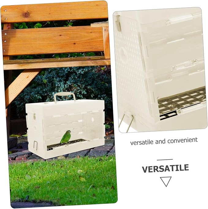 Portable Bird Carrier Cage for Small Pets Lightweight Travel Cage Handle for Parrots Parakeets and Finches for Hiking Camping and Outdoor Adventures