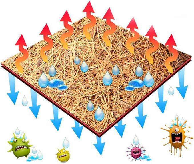 Sosoport Natural Coconut Fiber Reptile Mat Bedding Breathable Coir Substrate for Tortoise Lizard Snake Terrarium Safe and Easy to Clean