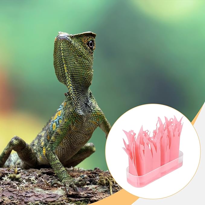 Reptile Humidifier, Reptile Humidifying System Portable Imitation Plants Humidifier for Frog Lizard Geckos Chameleon Snake, Pink