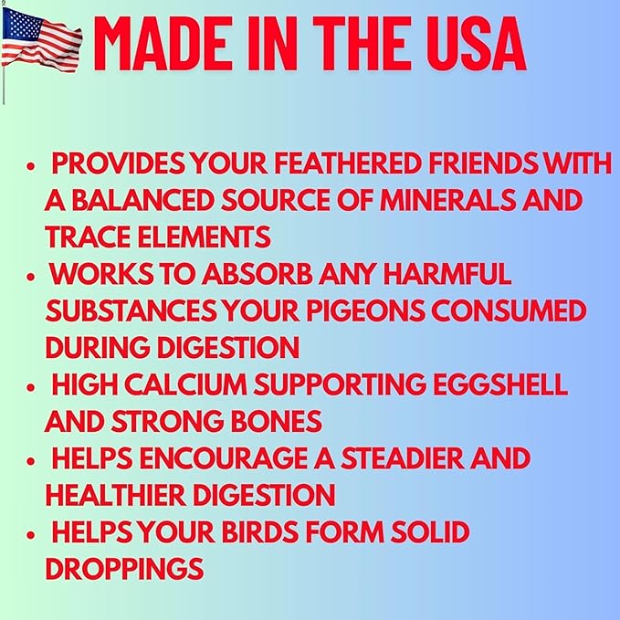 Blue Stones Grit Mix Minerals, High Calcium Supplement, Designed to Promote Strong Bones, Better Digestion, and Overall Well-Being for Pigeons, Small Cage Birds, Duck and Chickens 3 Pounds Bag