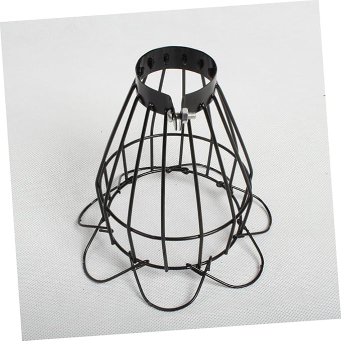 Mobestech 2pcs Reptile Habitat Lighting Shade Ceramic Lampshade Scald Protection Lizard Tank Accessory