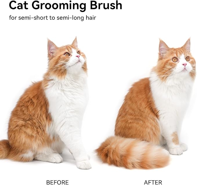 Aumuca Cat Brush for Shedding, Cat Brushes for Indoor Cats, Cat Brush for Long or Short Haired Cats, Cat Grooming Brush Cat Comb for Kitten Rabbit Massage Removes Loose Fur - Image 9
