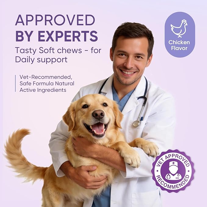 Calming Chews for Dogs 200pc Dog Calming Treat and Bites with Melatonin - Anxiety and Stress Relief Treats for Dogs Puppy Sleep Aid Calm Dog with Noise,Thunder,Barking,Separation,Chewing
