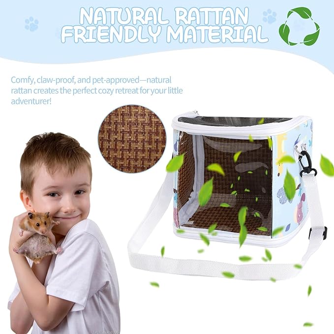 PVC Pet Travel Bag with Water Dispenser Breathable Net Panel Transportation for Birds Parrots Outdoor Activity Pet Travel with Water Feeder