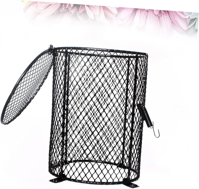 BESTonZON Reptile Heat Lamp Cover Scalding Lampshade for Reptiles Sturdy Black Protective Shell for PET Heating Lamps in Terrariums Suitable for Lizards Snakes and Turtles