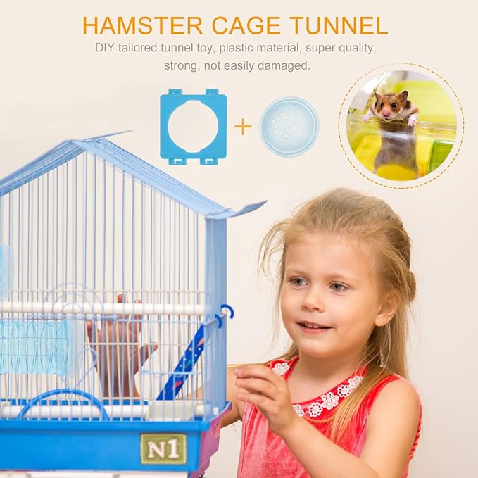 DIY Hamster Tunnels and Tubes: Transparent Hamster Cage Adventure External Playground DIY Connection Tunnel Track Toys for Small Animals