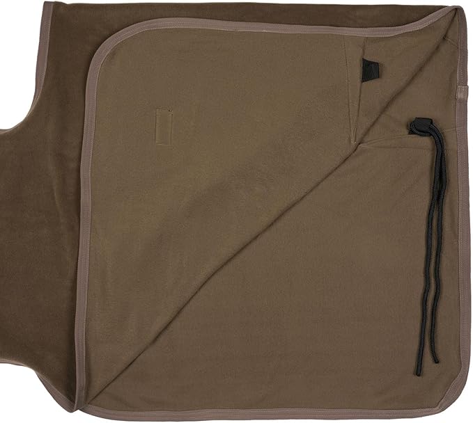 HORZE Marquess Fleece Riding Blanket - Wedgewood Brown - 84 in