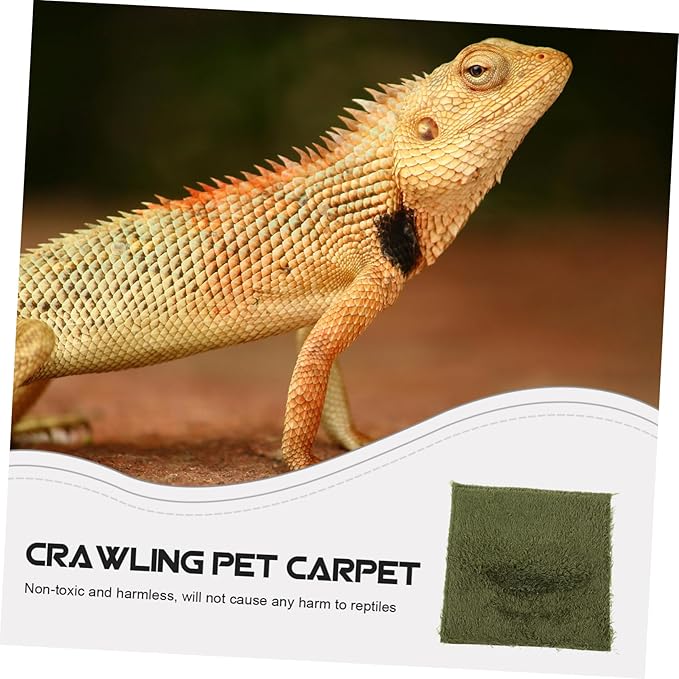 Abaodam Reptile Carpet Mat for Tortoise Bedding Pet Terrarium Liner Comfortable Substrate for Snakes Lizards and Amphibians Reptile Cage Accessory