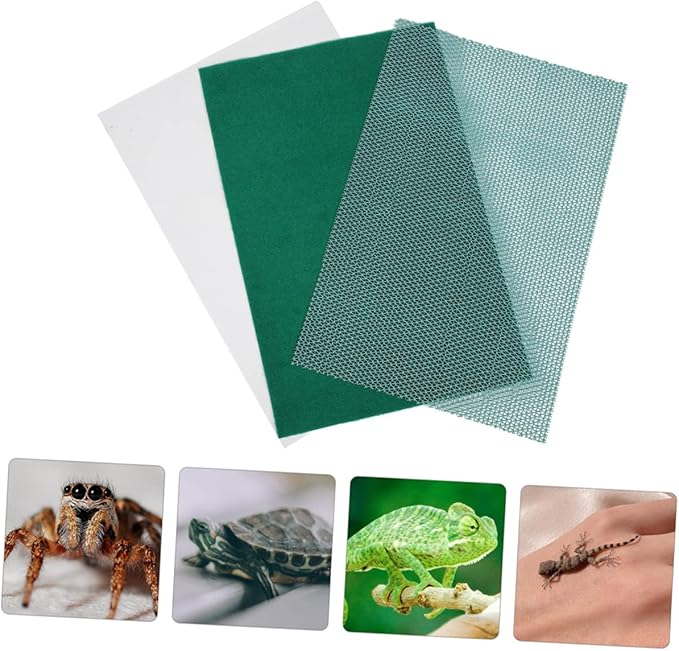 1 Set Reptile Terrarium Mat Green Turtle Carpet Easy to Clean Lizard Bedding Durable Substrate Liner for Snakes Turtles and Lizards Reusable and