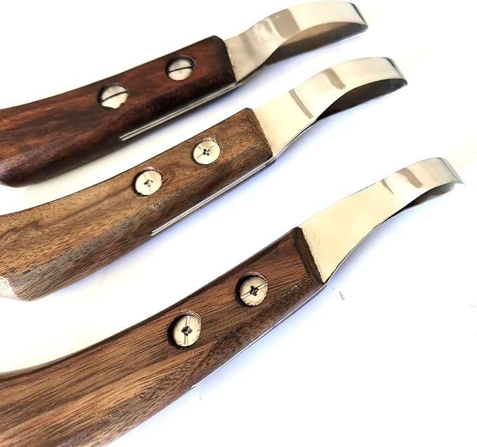 Set of 3 Farrier Loop Knives Hoof Knife Various Sizes Farrier Tool Single (Small, Medium, Large)